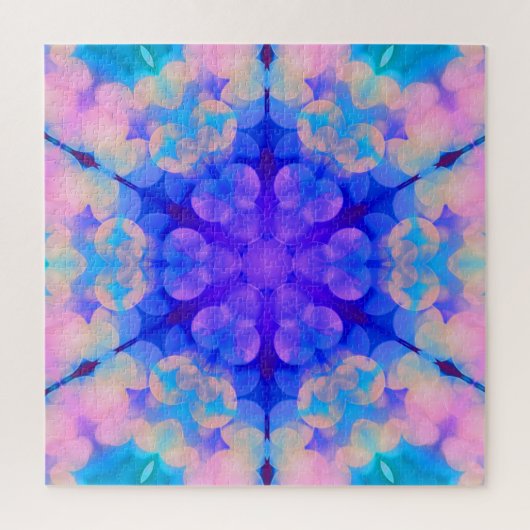 Puzzle Bleu et rose Gradient Pastel Bubble Art (Vertical)