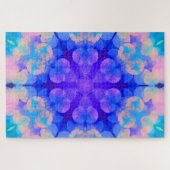 Puzzle Bleu et rose Gradient Pastel Bubble Art (Horizontal)