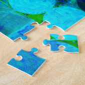 Puzzle bleu et vert (Côté)