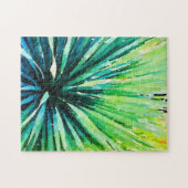 Puzzle bleu et vert du désert difficile (Horizontal)