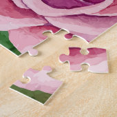 Puzzle Bleu foncé, Roses Roses Rose Aquarelle. (Côté)