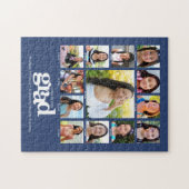 Puzzle Bleu Graduation K-12 Photo Collage Modern Bold (Horizontal)