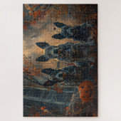 Puzzle Bleu Heeler Halloween nuit chien délice (Vertical)
