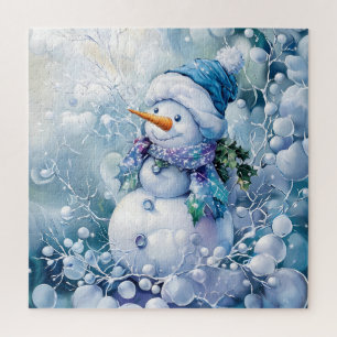Puzzle bleu hiver