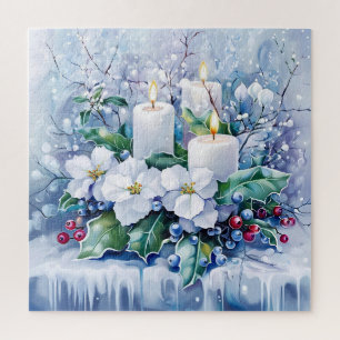 Puzzle bleu hiver