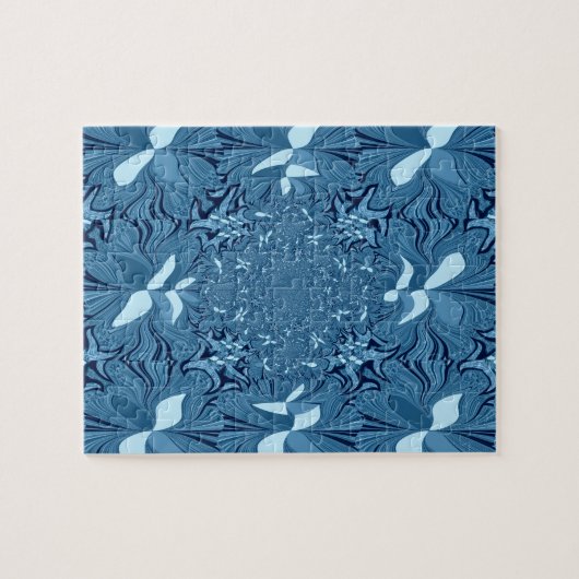 Puzzle Bleu Iridescendant. (Horizontal)
