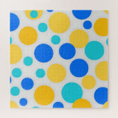 Puzzle Bleu Jaune Turquoise Points (Horizontal)