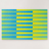 Puzzle Bleu Jaune Vert Motif Rayé (Horizontal)