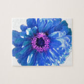 Puzzle Bleu marguerite bleu photo florale (Horizontal)