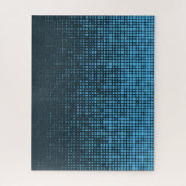 Puzzle Bleu, moderne, rétro, cool, motif à points tendanc (Vertical)