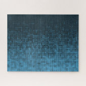 Puzzle Bleu, moderne, rétro, cool, motif à points tendanc (Horizontal)