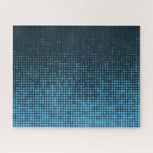 Puzzle Bleu, moderne, rétro, cool, motif à points tendanc