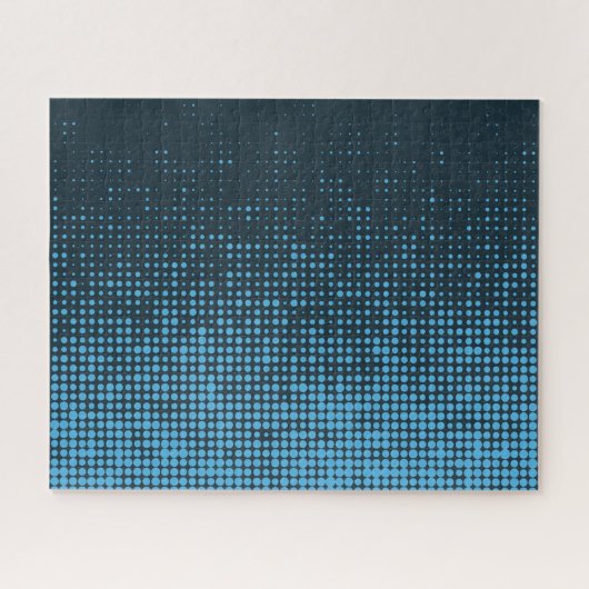 Puzzle Bleu, moderne, rétro, cool, motif à points tendanc (Horizontal)