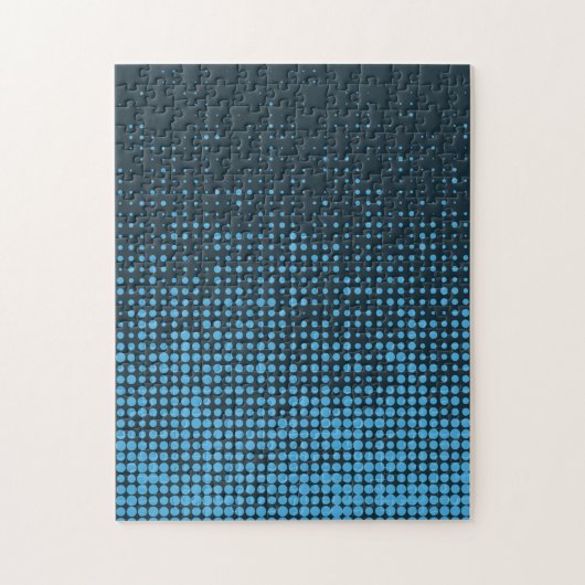 Puzzle Bleu, moderne, rétro, cool, motif à points tendanc (Vertical)