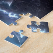 Puzzle Bleu nébuleux Abstrait et violet (Côté)