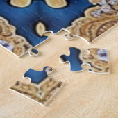Puzzle bleu or décoratif (Côté)