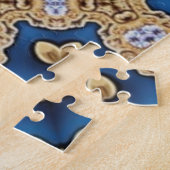 Puzzle bleu or décoratif (Côté)