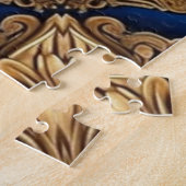 Puzzle bleu or décoratif (Côté)