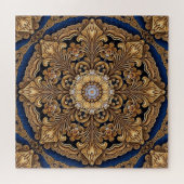 Puzzle bleu or décoratif (Horizontal)
