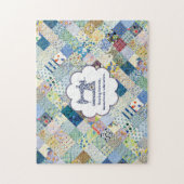Puzzle bleu patchwork (Vertical)