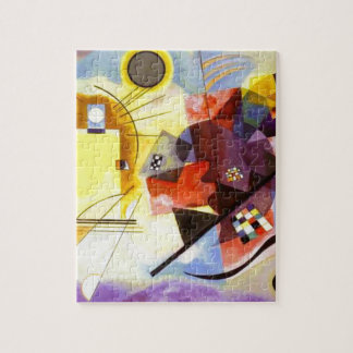 Puzzle Bleu rouge jaune Kandinsky peinture Abstraite