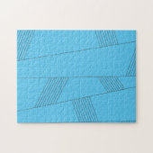 Puzzle Bleu, simple, élégant, abstrait motif (Horizontal)