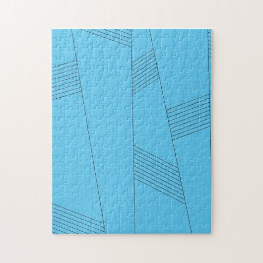 Puzzle Bleu, simple, élégant, abstrait motif (Vertical)