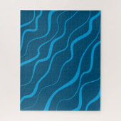 Puzzle Bleu, simple, moderne, cool vague abstraction (Vertical)