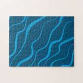 Puzzle Bleu, simple, moderne, cool vague abstraction (Horizontal)