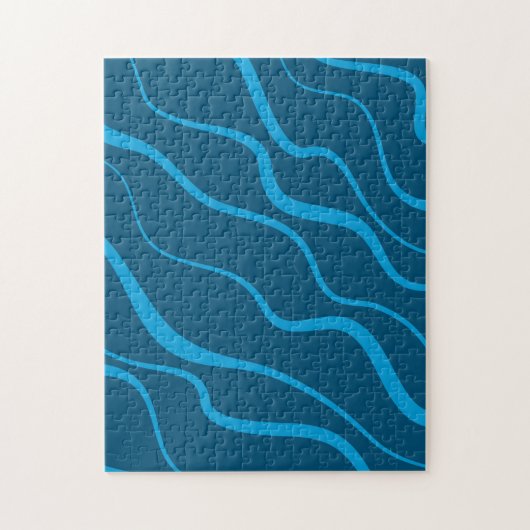Puzzle Bleu, simple, moderne, cool vague abstraction (Vertical)
