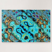 Puzzle bleu turquoise (Horizontal)