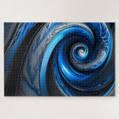 Puzzle Bleu ultra difficile Damas spirale (Horizontal)