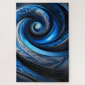 Puzzle Bleu ultra difficile Damas spirale (Vertical)