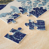 Puzzle Bleu vague Ukiyo e japon peinture (Côté)