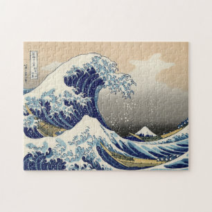 Puzzle Bleu vague Ukiyo e japon peinture