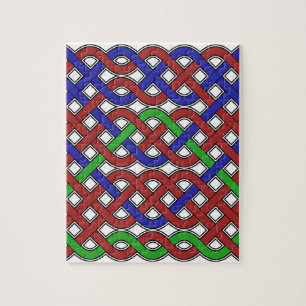 Puzzle Bleu, vert et rouge céleste noeuds
