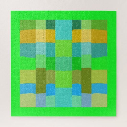 Puzzle Bleu Vert orange violet Motif crémeux Abstrait (Vertical)