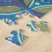 Puzzle Bleu vert Rustique Boho Motif circulaire géométriq (Côté)
