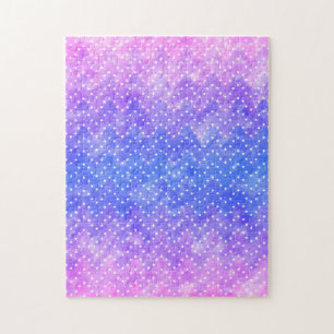 Puzzle Bleu violet étoile Ciel Galaxie Aquarelle