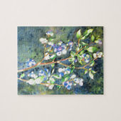 Puzzle Bleuets, fruit romantique Peinture d'aquarelle (Horizontal)