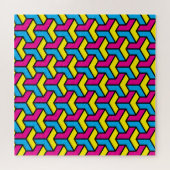 Puzzle Bloc d'illusion géométrique CMYK en gras (Horizontal)