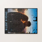 Puzzle Bloc Photo Coeur Anniversaire Nom Mr & Mrs (Horizontal)