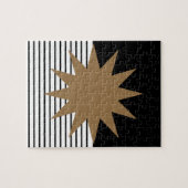 Puzzle Blocage noir blanc et soleil Brown (Horizontal)