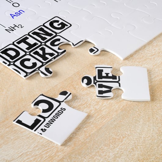 Puzzle Blocs constitutifs d'oxytocine de l'amour (chimie) (Côté)