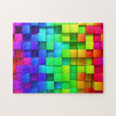 Puzzle Blocs de couleurs Abstraits de néon brillants cade (Horizontal)