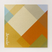 Puzzle Blocs géométriques de couleur rétro-modernes (Horizontal)