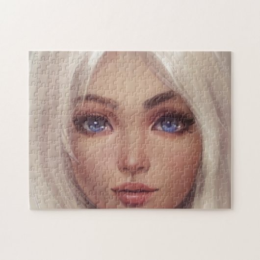 Puzzle Blonde Blue Eyed jeune fille femme (Horizontal)