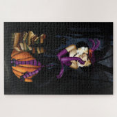 Puzzle Blonde sorcier Citrouille pourpre (Horizontal)