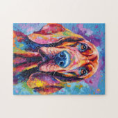 Puzzle Bloodhound coloré (Horizontal)
