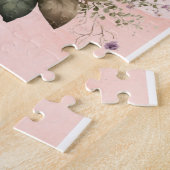 Puzzle "Blooming all Along" cite jolie fille et fleurs (Côté)